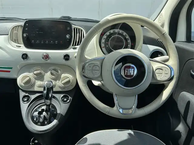 フィアット ５００ スーパーポップ チャオ 青森県 2018(平30)年 6.5万km 白 ７インチタッチパネルモニター付Ｕｃｏｎｎｅｃｔ/ハーフレザー/純正１４インチＡＷ/３６０℃ドラレコ/ＡＵＸ/ＵＳＢ/ステアリングシティスイッチ/純正フロアマット/ハロゲンライト/リモコンキー/ＥＴＣ