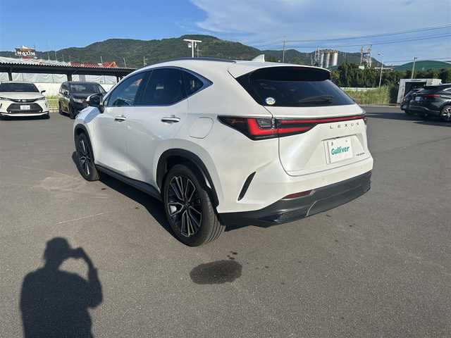 レクサス ＮＸ 350h バージョンL 岡山県 2023(令5)年 0.7万km ソニッククォーツ 登録時走行距離6978km/純正14インチナビ/フルセグTV/（AM.FM.TV.BT.SD.USB）/パノラミックビューモニター/パノラマサンルーフ/レーダークルーズコントロール/デジタルインナーミラー/横滑り防止装置/レーンキープアシスト/オートマチックハイビーム/前後ドライブレコーダー/ビルトインETC/クリアランスソナー/プリクラッシュセーフティ/全席シートヒーター/前席エアシート/レザーシート/純正フロアマット/純正20インチAW/純正LEDヘッドライト