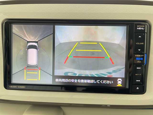 ダイハツ ムーヴ キャンバス X メイクアップ リミテッド SAⅢ 道東・釧路十勝 2018(平30)年 5.2万km パールホワイトⅢ/ナチュラルベージュマイカメタリック 2トーン ・4WD /スマートアシスト/・純正ナビ/・BT/DVD/CD/SD/フルセグ/・パノラマモニター/・両側パワースライドドア/・オートライト/・オートマチックハイビーム/・革調シートカバー/・スマートキー/・プッシュスタート/・アイドリングストップ