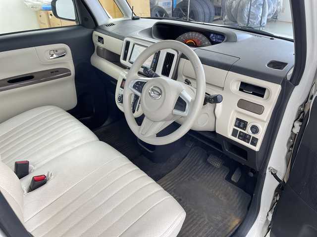 ダイハツ ムーヴ キャンバス X メイクアップ リミテッド SAⅢ 道東・釧路十勝 2018(平30)年 5.2万km パールホワイトⅢ/ナチュラルベージュマイカメタリック 2トーン ・4WD /スマートアシスト/・純正ナビ/・BT/DVD/CD/SD/フルセグ/・パノラマモニター/・両側パワースライドドア/・オートライト/・オートマチックハイビーム/・革調シートカバー/・スマートキー/・プッシュスタート/・アイドリングストップ