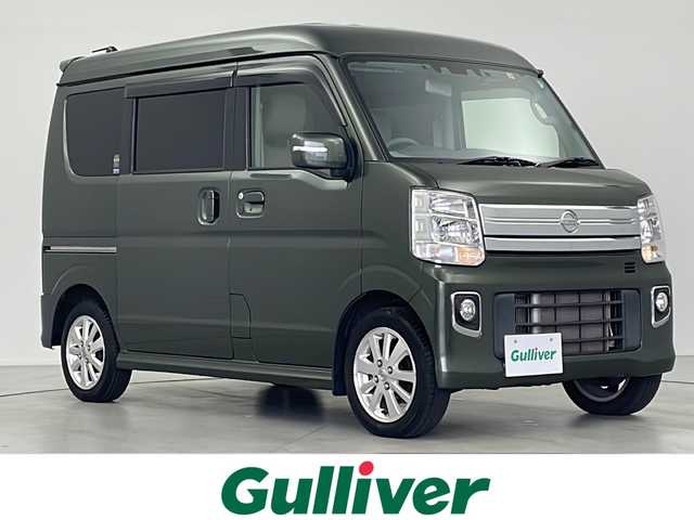 日産 ＮＶ１００クリッパー リオ G 岐阜県 2022(令4)年 2.7万km 緑 4WD/両側パワースライドドア/左電動サイドステップ/純正ナビ/(AM/FM/CD/BT/SD/DVD/AUX/フルセグ）/バックカメラ/ETC2.0/ナビ連動ドラレコ（前）/衝実軽減ブレーキ/コーナーセンサー後方/レーンキープアシスト/運転席シートヒーター/プッシュスタート/スマートキー/LEDライト/フォグランプ/オートライト/ステアリングリモコン/皮巻ステアリング/オートエアコン/ＵＳＢ充電ポートＸ２/純正フロアマット/サイドバイザー/全席ＰＷ/電動格細ミラー/ＩＳＯＦＩＸ/オーバーヘッドコンソール/社外ＡＷ付スタッドレスタイヤ4本積込/トランクルームシガーソケット