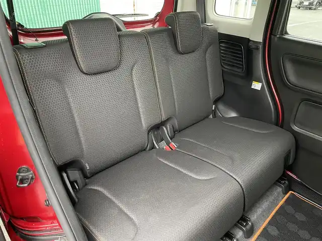 スズキ スペーシア ギア HYBRID XZ 福岡県 2019(令1)年 3.8万km フェニックスレッドパール/ガンメタリック2トーンルーフ ワンオーナー/純正8型ナビ/フルセグTV/両側パワースライドドア/全方位モニター/ドライブレコーダー/ビルトインETC/セーフティサポート/・衝突被害軽減ブレーキ/・前後誤発進抑制/・車線逸脱警報/・ハイビームアシスト/・先行車発進お知らせ/・リアパーキングセンサー/LEDヘッドランプ/革巻きステアリング/前席シートヒーター/社外14インチアルミホイール/キーレスプッシュスタート/禁煙車