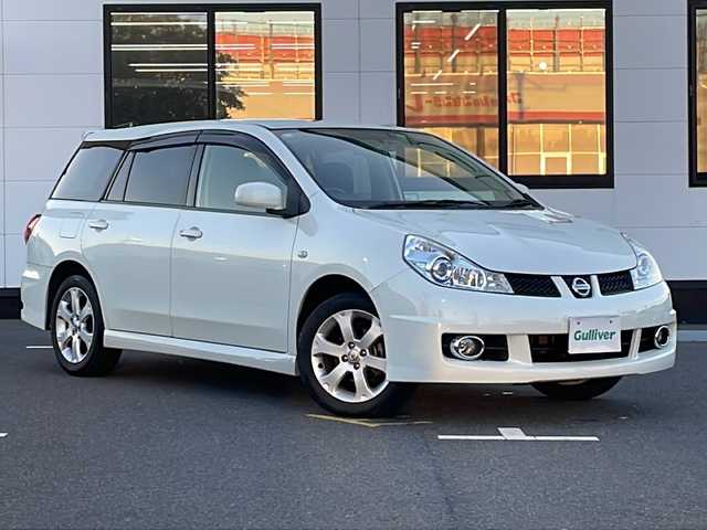 日産 ウイングロード 15M Vリミテッド 山口県 2018(平30)年 3.8万km ホワイトパール ワンオーナー/純正SDナビ　【MJ117D-A】/・Bluetooth接続/・フルセグTV/・DVD再生機能有/バックカメラ/ビルトインETC/ドライブレコーダー/横滑り防止装置/純正フロアマット/スマートキー/スペアキー有/純正16インチアルミホイール/オートエアコン/ドアバイザー/保証書/取扱説明書