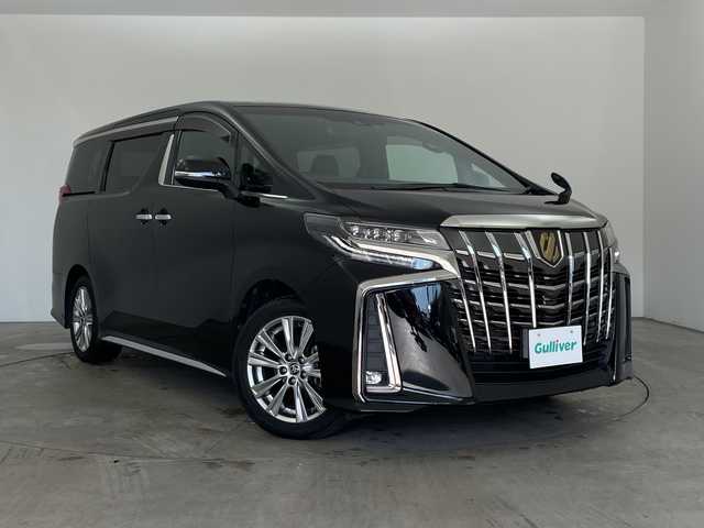 トヨタ アルファード S タイプゴールド 兵庫県 2020(令2)年 3.9万km ブラック ・純正9インチディスプレイディオ/ナビ/TV/Bluetooth/Miracast/・CD/DVDプレイヤー/・バックカメラ/・ビルトインETC/・12.1インチフリップダウンモニター/・デジタルインナーミラー/・Toyota　Safety　Sense/プリクラッシュセーフティ/レーントレーシングアシスト/レーダークルーズコントロール（全車速追従機能付）/ロードサインアシスト/アダプティブハイビームシステム/・ブラインドスポットモニター/・パーキングサポートブレーキ/・リヤクロストラフィックアラート/・ロードサインアシスト/・先行車発進告知/・ナノイー/・純正ドライブレコーダー/・ＬＥＤヘッドライト/・オートライト/・フォグランプ/・両側パワースライドドア/・パワーバックドア/・ハーフレザー/・純正18インチアルミホイール