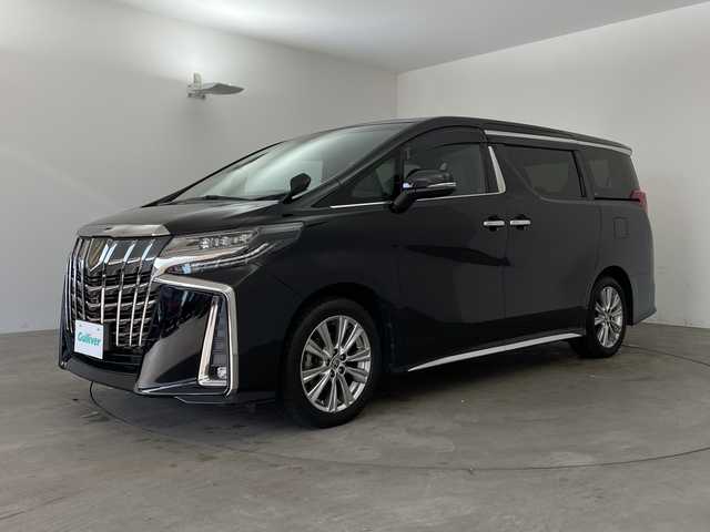 トヨタ アルファード S タイプゴールド 兵庫県 2020(令2)年 3.9万km ブラック ・純正9インチディスプレイディオ/ナビ/TV/Bluetooth/Miracast/・CD/DVDプレイヤー/・バックカメラ/・ビルトインETC/・12.1インチフリップダウンモニター/・デジタルインナーミラー/・Toyota　Safety　Sense/プリクラッシュセーフティ/レーントレーシングアシスト/レーダークルーズコントロール（全車速追従機能付）/ロードサインアシスト/アダプティブハイビームシステム/・ブラインドスポットモニター/・パーキングサポートブレーキ/・リヤクロストラフィックアラート/・ロードサインアシスト/・先行車発進告知/・ナノイー/・純正ドライブレコーダー/・ＬＥＤヘッドライト/・オートライト/・フォグランプ/・両側パワースライドドア/・パワーバックドア/・ハーフレザー/・純正18インチアルミホイール