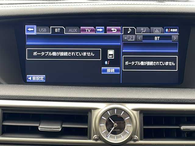 レクサス ＧＳ 300h Fスポーツ 沖縄県 2014(平26)年 6.1万km ホワイトノーヴァガラスフレーク 純正ナビ/　DTV CD DVD Bluetooth/バックカメラ/サンルーフ/レザーシート/シートベンチレーション【エアー/ヒーター】/パワーシートD/N席/シートメモリーD/N席/レーダークルーズコントロール/パワーバックドア/LEDヘッドライト/ビルドインETC/リアサンシェード/ステアリングヒーター