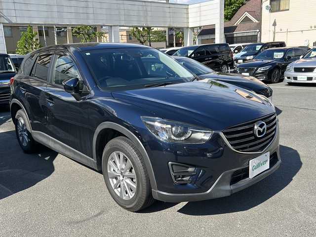 マツダ ＣＸ－５ XD 京都府 2015(平27)年 8.1万km ディープクリスタルブルーマイカ 純正ＳＤナビ　/フルセグＴＶ　/バックカメラ　/純正ＥＴＣ　/Ｗエアバッグ　/カーテンエアバッグ　/衝突軽減システム　/フルフラットシート/Ｂｌｕｅｔｏｏｔｈ　/アイドリングストップ　/ＵＳＢ　/Pスタート/スマートキー/パワーウィンドウ　/パワーステアリング/横滑り防止装置/ＴＣＳシステム/CD/純正フロアマット/前後コーナーセンサー