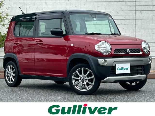 スズキ ハスラー G 滋賀県 2018(平30)年 8.9万km フェニックスレッドパール/ブルーイッシュブラックパール ガソリン（ハイブリッド）/2WD(FF)/CVT/７インチナビ/(FM/AM/CD/ワンセグ/USB)/バックカメラ/積込夏タイヤ純正ホイール付き/プリクラッシュブレーキアシスト	/運転席・助手席シートヒーター/電動格納ミラー/アイドリングストップ/ハロゲンライト/ヘッドライトライトレベリング/フルオートエアコン/プッシュスタート/スマートキー/スペアキー/純正フロアマット/ドアバイザー