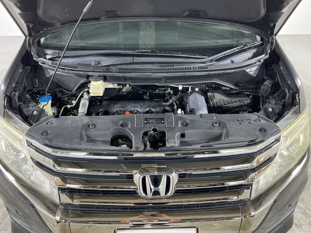 ホンダ ステップワゴン スパーダ Z クールスピリット 福岡県 2013(平25)年 12.4万km プレミアムコスミックバイオレットパール 純正9型SDナビ/（CD/DVD/BT/フルセグ）/フリップダウンモニター/バックカメラ/クルーズコントロール/コーナーセンサー/両側パワースライド/ETC/ドラレコ前後/キセノンライト/オートライト/フォグランプ/革巻きステアリング/パドルシフト/アイドリングストップ