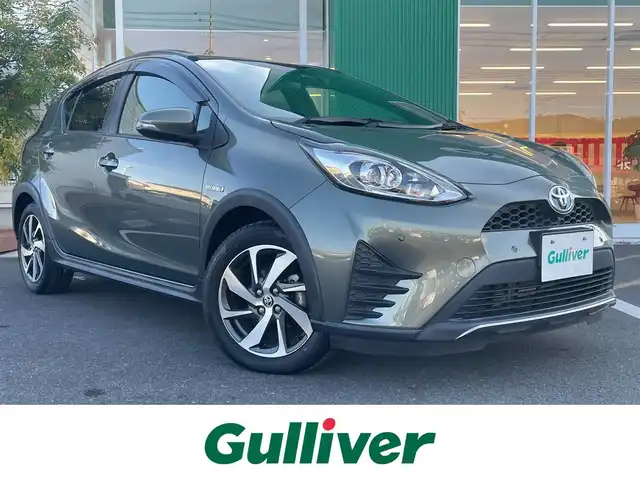 トヨタ アクア クロスオーバー グラム 岡山県 2019(令1)年 2.6万km オリーブマイカM 純正ナビ/フルセグTV/トヨタセーフティセンス/クリアランスソナー/コーナーセンサー/バックモニター/ビルトインETC/ハーフレザー/純正『フロアマット　ドライブレコーダー』