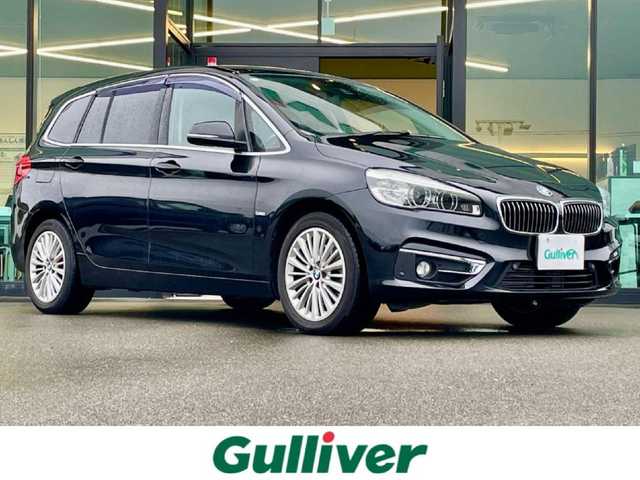 ＢＭＷ ２１８ｄ グランツアラー ラグジュアリー 福島県 2017(平29)年 4.7万km サファイアブラックP インテリジェントセーフティ/レーンキープアシスト/コンフォートパッケージ/・オートマチック・テールゲート/・コンフォートアクセス/・ライトパッケージ/・フロント・シート・ヒーティング/純正HDDナビ/バックカメラ/純正17インチAW/Ｄ／Ｎパワーシート/茶レザーシート/ミラー一体ETC/クリアランスソナー/トノカバー/保証書・取説・スペアキー