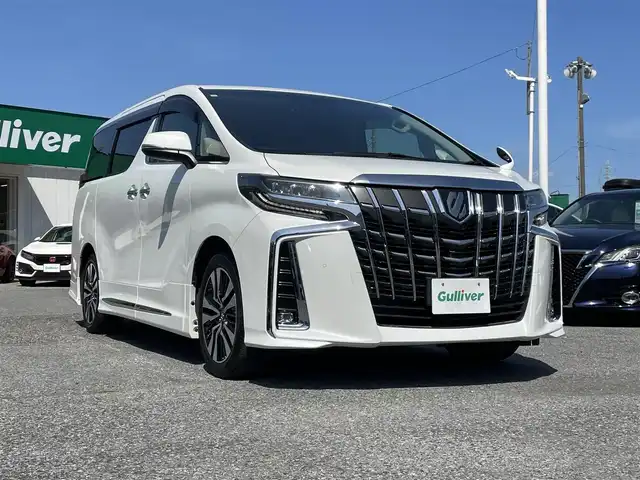 トヨタ アルファード S Cパッケージ 千葉県 2018(平30)年 7.1万km ホワイトパールクリスタルシャイン モデリスタエアロ(サイド/リア)/黒レザーシート/純正10インチSDナビ【NSZT-W68T】/・CD/DVD/MSV/Bluetooth/フルセグTV/純正12.1インチフリップダウンモニター【V12T-R68C】/デジタルインナーミラー/両後パワースライドドア/前席パワーシート/前席シートヒーター/前席シートベンチレーション/パワーバックドア/トヨタセーフティーセンス/・プリクラッシュセーフティー/・レーンキープアシスト/・パーキングサポートブレーキ/・ロードサインアシスト/・アダプティブクルーズコントロール/・オートマチックハイビーム/・ブラインドスポットモニター/ステアリングヒーター/ウッドコンビステアリング/前後コーナーセンサー/純正三眼LEDヘッドライト/フォグランプ/純正18インチアルミホイール/ドアバイザー/ビルトインETC/木目調パネル/サイド＆カーテンエアバッグ/新車時保証書＆取扱説明書