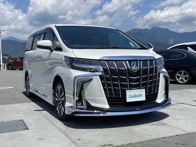 トヨタ アルファード 山梨県 2023(令5)年 4.9万km ホワイトパールクリスタルシャイン ディスプレイオーディオ/後席モニター/サンルーフ/モデリスタエアロ/バックカメラ/ＥＴＣ/デジタルインナーミラー/衝突軽減装置/前後ドラレコ/ワンオーナー/両側電動スライドドア/電動リアゲート