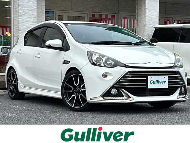 トヨタ アクア G G’s 千葉県 2014(平26)年 5.2万km ライムホワイトパールクリスタルシャイン ナビ　ＮＳＺＮ－Ｗ６４Ｔ　バックカメラ　Ｂｔ　ＣＤ　ＤＶＤ　ＵＳＢ　ＥＴＣ　前後ドラレコ　純正フロアマット　スマートキー プッシュスタート　電格ミラー　純正１７インチＡＷ　盗難防止機能装置