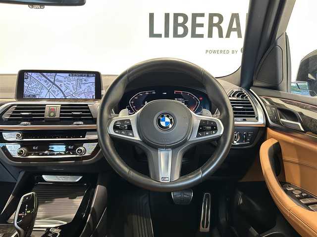 ＢＭＷ Ｘ３ xDrive20d Mスポーツ 山口県 2020(令2)年 1.8万km サファイアブラックP ハイラインＰＫＧ　/茶革　/ＡＣＣ　/ＢＳＭ　/ＨＵＤ　/純正ナビ／ＴＶ　/アンビエントライト　/レザーステアリング　/メモリ付パワーシート　/シートヒーター　/３６０°カメラ　/コンフォートアクセス　/純正１９インチＡＷ