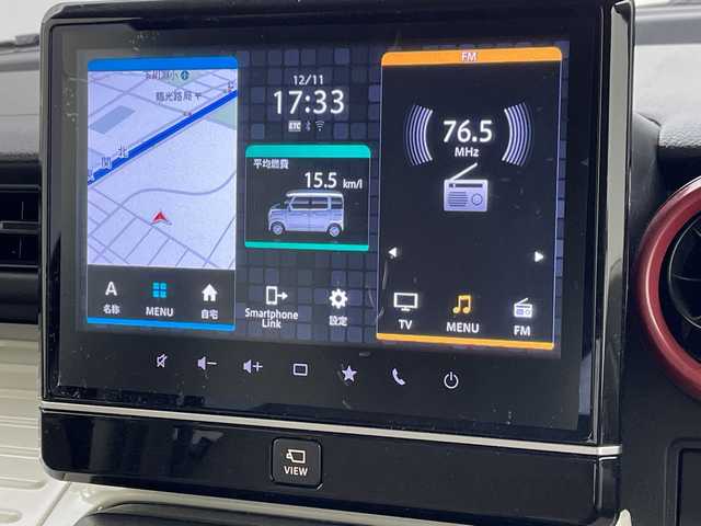 スズキ スペーシア HYBRID X 群馬県 2023(令5)年 1.4万km オレンジⅡ 禁煙車　ワンオーナー　純正ナビ　前後ドライブレコーダー　バックカメラ　オートエアコン　アイドリングストップ　純正アルミホイール　純正フロアマット　プッシュスタート　オートライト　両側スライドドア