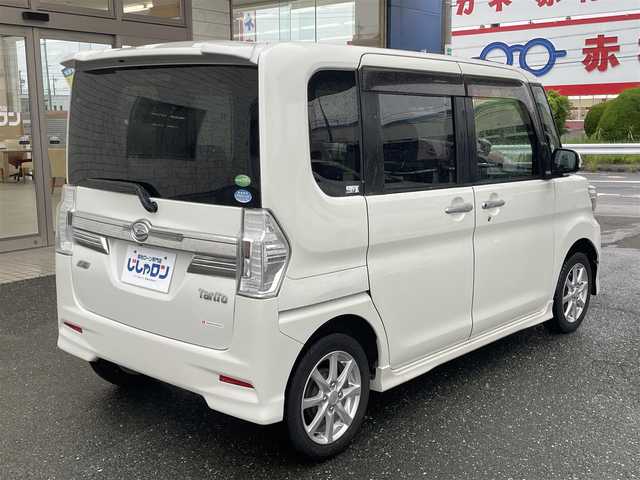 ダイハツ タント カスタム X SA 愛知県 2014(平26)年 9.1万km パールホワイトⅢ (株)IDOMが運営する【じしゃロン豊川店】の自社ローン専用車両になります。こちらは現金またはオートローンご利用時の価格です。自社ローンご希望の方は別途その旨お申付け下さい/ 純正ディーラーナビ/　◯ ワンセグTV/　◯ BT対応/ バックカメラ/ 片側パワースライドドア/ 衝突被害軽減システム/ ETC/ プッシュスタート/ オートライト/ ドアバイザー/ フロアマット