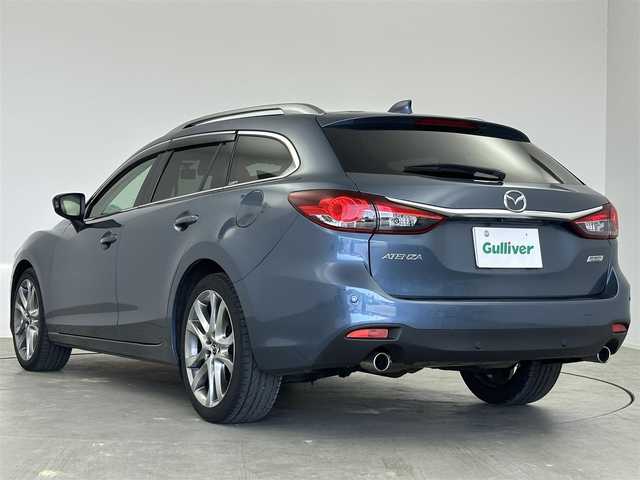 マツダ アテンザ ワゴン XD Lパッケージ 愛知県 2013(平25)年 7.5万km ブルーリフレックスマイカ 純正HDDナビ/　・CD/DVD/BT/フルセグ/バックカメラ/ステアリングリモコン/レーダークルーズコントロール/ETC/ドライブレコーダー/パワーシート/シートヒーター/純正フロアマット/ルーフレール/純正19インチアルミホイール/RVM/衝突軽減システム/取扱説明書/保証書/スマートキー/スペアキー