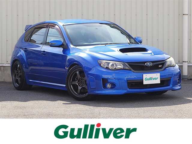 スバル インプレッサ ＷＲＸ STi 山形県 2014(平26)年 9万km WRブルーマイカ 4WD/メモリナビ/　　【CD DVD BT フルセグ】/HIDオートヘッドライト/ハーフレザーシート/パワーシート/AME18インチアルミホイール/ドライブレコーダー/ターボ/電動格納ウィンカーミラー/フォグランプ/スマートキー/ETC/積込タイヤ/　　【純正AW 245/40/R18 スタッドレス 6mm ’20】
