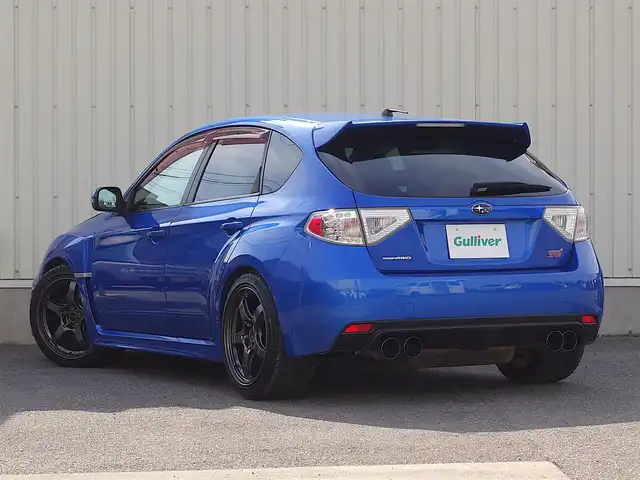 スバル インプレッサ ＷＲＸ STi 山形県 2014(平26)年 9万km WRブルーマイカ 4WD/メモリナビ/　　【CD DVD BT フルセグ】/HIDオートヘッドライト/ハーフレザーシート/パワーシート/AME18インチアルミホイール/ドライブレコーダー/ターボ/電動格納ウィンカーミラー/フォグランプ/スマートキー/ETC/積込タイヤ/　　【純正AW 245/40/R18 スタッドレス 6mm ’20】