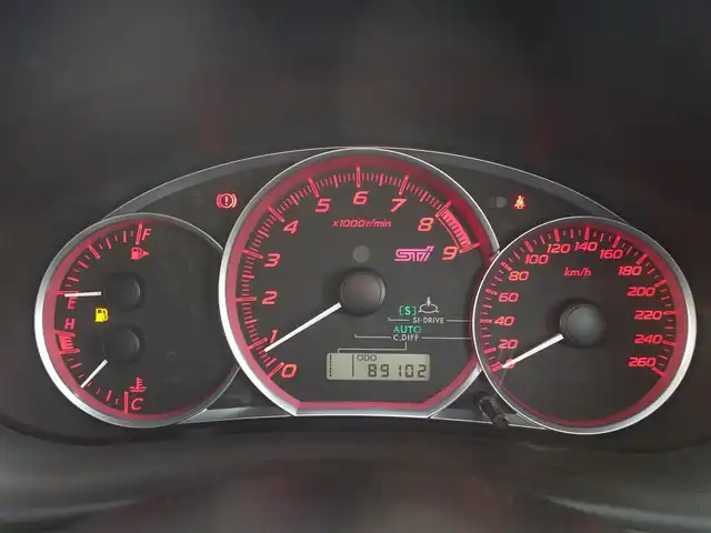 スバル インプレッサ ＷＲＸ STi 山形県 2014(平26)年 9万km WRブルーマイカ 4WD/メモリナビ/　　【CD DVD BT フルセグ】/HIDオートヘッドライト/ハーフレザーシート/パワーシート/AME18インチアルミホイール/ドライブレコーダー/ターボ/電動格納ウィンカーミラー/フォグランプ/スマートキー/ETC/積込タイヤ/　　【純正AW 245/40/R18 スタッドレス 6mm ’20】