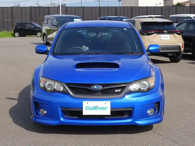 スバル インプレッサ ＷＲＸ STi 山形県 2014(平26)年 9万km WRブルーマイカ 4WD/メモリナビ/　　【CD DVD BT フルセグ】/HIDオートヘッドライト/ハーフレザーシート/パワーシート/AME18インチアルミホイール/ドライブレコーダー/ターボ/電動格納ウィンカーミラー/フォグランプ/スマートキー/ETC/積込タイヤ/　　【純正AW 245/40/R18 スタッドレス 6mm ’20】