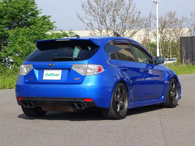 スバル インプレッサ ＷＲＸ STi 山形県 2014(平26)年 9万km WRブルーマイカ 4WD/メモリナビ/　　【CD DVD BT フルセグ】/HIDオートヘッドライト/ハーフレザーシート/パワーシート/AME18インチアルミホイール/ドライブレコーダー/ターボ/電動格納ウィンカーミラー/フォグランプ/スマートキー/ETC/積込タイヤ/　　【純正AW 245/40/R18 スタッドレス 6mm ’20】