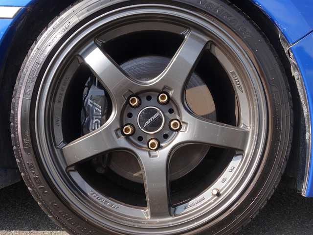 スバル インプレッサ ＷＲＸ STi 山形県 2014(平26)年 9万km WRブルーマイカ 4WD/メモリナビ/　　【CD DVD BT フルセグ】/HIDオートヘッドライト/ハーフレザーシート/パワーシート/AME18インチアルミホイール/ドライブレコーダー/ターボ/電動格納ウィンカーミラー/フォグランプ/スマートキー/ETC/積込タイヤ/　　【純正AW 245/40/R18 スタッドレス 6mm ’20】