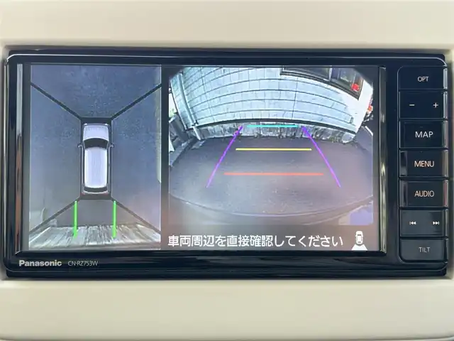 スズキ ラパン モード 福岡県 2020(令2)年 1.5万km ノクターンブルーパール/ホワイト 2トーンルーフ ワンオーナー/純正メモリーナビ【CN-RZ753W】/　(AM/FM/CD/DVD/Bluetooth/iPod/フルセグTV)/バックカメラ/アラウンドビューカメラ/スズキセーフティーサポート/・横滑り防止装置/・車線逸脱防止装置/・リアパーキングセンサー/・デュアルセンサーブレーキサポート/オートライト/シートヒーター（D/N）/ビルトインETC/前方ドライブレコーダー/nanoe付エアコン/社外防眩サイドミラー/純正サイドミラー（積載）/純正フロアマット/盗難防止装置/ISOFIX/電源ソケット×1/USB端子×1/スペアキー×1/保証書/取扱説明書