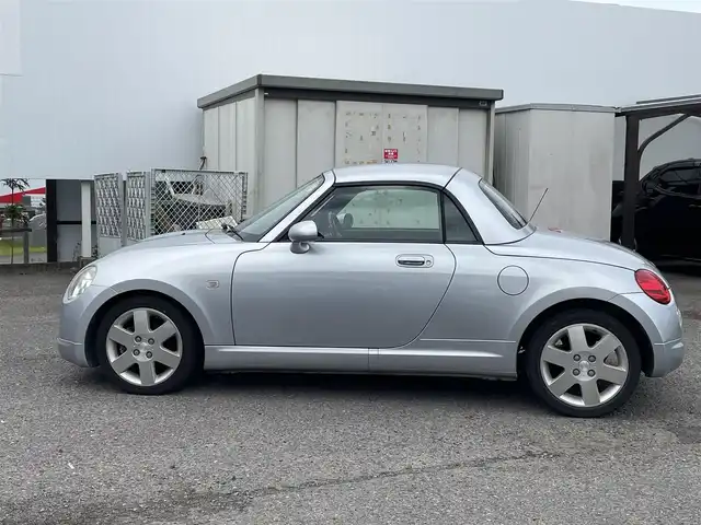 ダイハツ コペン アクティブトップ 福島県 2003(平15)年 10.5万km ブライトシルバーメタリック 電動オープン/デイスプレイオーデイオ/バックカメラ/ドライブレコーダー/純正15インチAW/HIDヘッドライト/フォグランプ/リモコンキー/ETC/取説書