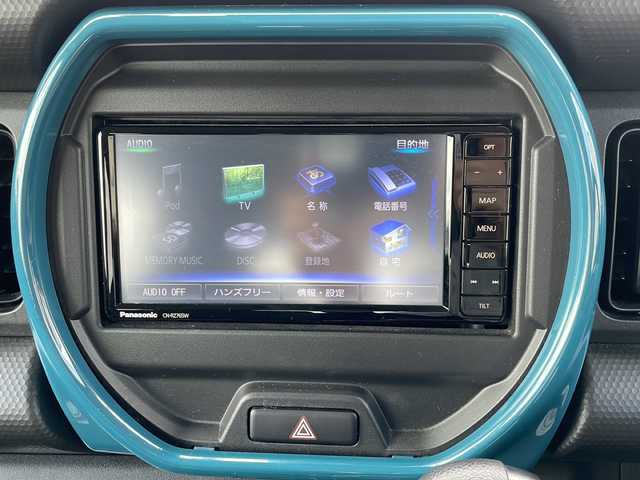 スズキ ハスラー HYBRID G 神奈川県 2021(令3)年 2.8万km オフブルーM 純正ナビフルセグＴＶ　CD/DVD/Bluetooth　/後方コーナーセンサー　/バックカメラ　/レーンキープアシスト　/パーキングアシスト　/シートヒーター　/前方ドライブレコーダー　/純正フロアマット　/ハロゲンヘッドライト　　/ETC/衝突被害軽減システム/取扱説明書/保証書
