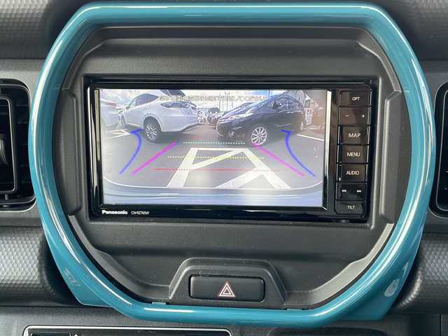 スズキ ハスラー HYBRID G 神奈川県 2021(令3)年 2.8万km オフブルーM 純正ナビフルセグＴＶ　CD/DVD/Bluetooth　/後方コーナーセンサー　/バックカメラ　/レーンキープアシスト　/パーキングアシスト　/シートヒーター　/前方ドライブレコーダー　/純正フロアマット　/ハロゲンヘッドライト　　/ETC/衝突被害軽減システム/取扱説明書/保証書
