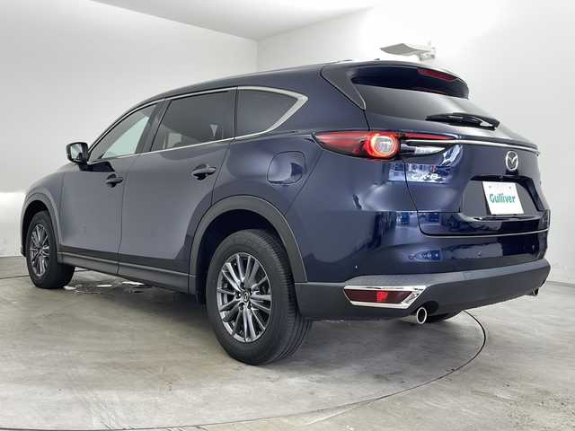 マツダ ＣＸ－８ 25S 兵庫県 2019(平31)年 4万km ディープクリスタルブルーマイカ ・純正SDナビ（フルセグ・DVD・CD・AUX・BT）/・ETC/・全方位カメラ/・車間認知支援システム/・スマートブレーキサポート/・スマートシティブレーキサポート/・ブラインドスポットモニター/・車線逸脱警報システム/・ドライバーアテンションアラート/・パーキングセンサー/・ハイビームコントロールシステム/・レーダークルーズコントロール/・LEDライト/・オートホールド/・オートワイパー/・左右独立エアコン/・MTモード付AT/・アイドリングストップ/・革巻きステアリング/・後席エアコン/・純正アルミホイール/・純正フロアマット/・ウインカーミラー/・スマートキー/・プッシュスタート/・W＋サイドエアバック