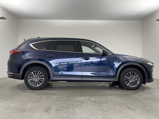 マツダ ＣＸ－８ 25S 兵庫県 2019(平31)年 4万km ディープクリスタルブルーマイカ ・純正SDナビ（フルセグ・DVD・CD・AUX・BT）/・ETC/・全方位カメラ/・車間認知支援システム/・スマートブレーキサポート/・スマートシティブレーキサポート/・ブラインドスポットモニター/・車線逸脱警報システム/・ドライバーアテンションアラート/・パーキングセンサー/・ハイビームコントロールシステム/・レーダークルーズコントロール/・LEDライト/・オートホールド/・オートワイパー/・左右独立エアコン/・MTモード付AT/・アイドリングストップ/・革巻きステアリング/・後席エアコン/・純正アルミホイール/・純正フロアマット/・ウインカーミラー/・スマートキー/・プッシュスタート/・W＋サイドエアバック