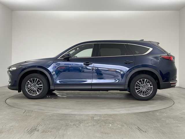 マツダ ＣＸ－８ 25S 兵庫県 2019(平31)年 4万km ディープクリスタルブルーマイカ ・純正SDナビ（フルセグ・DVD・CD・AUX・BT）/・ETC/・全方位カメラ/・車間認知支援システム/・スマートブレーキサポート/・スマートシティブレーキサポート/・ブラインドスポットモニター/・車線逸脱警報システム/・ドライバーアテンションアラート/・パーキングセンサー/・ハイビームコントロールシステム/・レーダークルーズコントロール/・LEDライト/・オートホールド/・オートワイパー/・左右独立エアコン/・MTモード付AT/・アイドリングストップ/・革巻きステアリング/・後席エアコン/・純正アルミホイール/・純正フロアマット/・ウインカーミラー/・スマートキー/・プッシュスタート/・W＋サイドエアバック