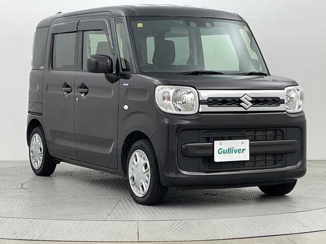 スズキ スペーシア HYBRID X 新潟県 2020(令2)年 5.7万km アーバンブラウンパールメタリック ４WD/ワンオーナー/プッシュスタート/スペアキー1本/スマートキー/メモリナビ　型式CN-RA07WD/CD/BT/SD/バックカメラ/フルセグ/シートヒーター　D席/N席/ミラーヒーター/ハロゲン/衝突被害軽減システム/レーンキープアシスト/オートライト/新車時保証書/取扱説明書