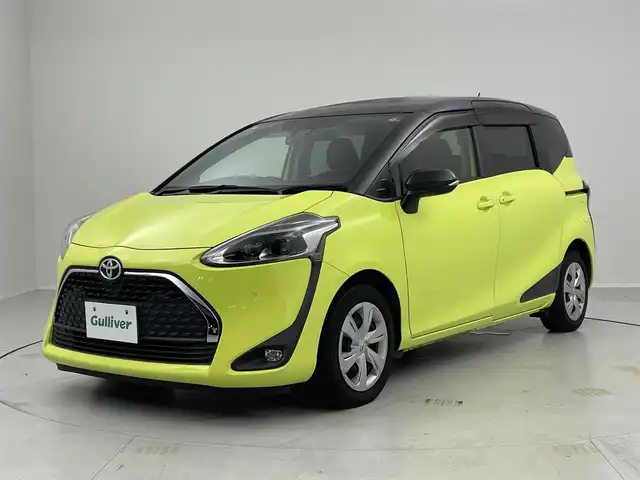 トヨタ シエンタ X 茨城県 2018(平30)年 3.9万km ブラックマイカ/エアーイエロー 2トーン 後期モデル　2トーンカラー　純正ナビ　フルセグTV　Bluetooth　バックモニター　パワースライドドア　セーフティセンス　レーンキープアシスト　LEDヘッドランプ　フォグランプ　スマートキー　