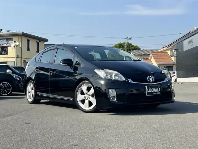 トヨタ プリウス S ツーリングセレクション 静岡県 2010(平22)年 11万km ブラック 純正HDDナビ Bluetooth/バックカメラ/LEDヘッドライト/社外LEDバルブ/ビルシュタイン車高調/スマートキーX2/ETC/ダッシュボードマッド