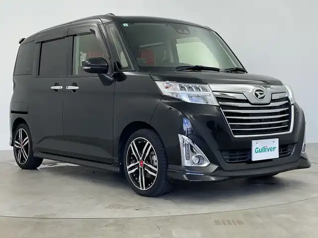 ダイハツ トール カスタムG ターボ SAⅢ 鹿児島県 2019(平31)年 5.7万km ブラックマイカメタリック 社外9型ナビ/（BT/フルセグ/DISC/ラジオ）/バックカメラ/全方位カメラ/ドライブレコーダー/D/N席シートヒーター/前後コーナーセンサー/ドアバイザー/両側電動スライドドア/ETC/クルーズコントロール/ターボ/スペアキー/スマートキー/アイドリングストップ/純正フロアマット/新車時保証書/取扱説明書