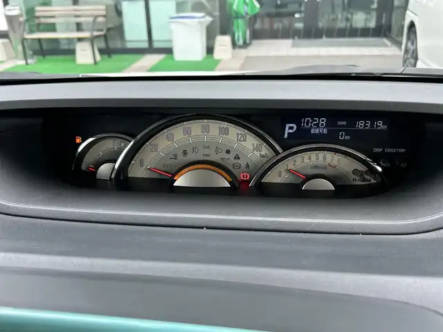 ダイハツ ムーヴ キャンバス G メイクアップ VS SAⅢ 奈良県 2021(令3)年 1.9万km パールホワイトⅢ/ファインミントメタリック 2トーン 純正ナビ（NMZK-W71D）/（フルセグ／ＢＴ／ＣＤ／ＤＶＤ）/パノラミックビューモニター/衝突軽減システム/コーナーセンサー（後ろ）/レーンキープアシスト/両側パワースライドドア/運転席シートヒーター/前方ドライブレコーダー/ETC/保証書/取り扱い説明書/スペアキーX1
