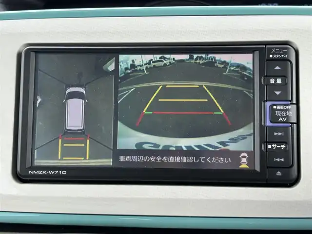 ダイハツ ムーヴ キャンバス G メイクアップ VS SAⅢ 奈良県 2021(令3)年 1.9万km パールホワイトⅢ/ファインミントメタリック 2トーン 純正ナビ（NMZK-W71D）/（フルセグ／ＢＴ／ＣＤ／ＤＶＤ）/パノラミックビューモニター/衝突軽減システム/コーナーセンサー（後ろ）/レーンキープアシスト/両側パワースライドドア/運転席シートヒーター/前方ドライブレコーダー/ETC/保証書/取り扱い説明書/スペアキーX1