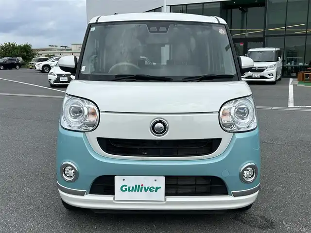 ダイハツ ムーヴ キャンバス G メイクアップ VS SAⅢ 奈良県 2021(令3)年 1.9万km パールホワイトⅢ/ファインミントメタリック 2トーン 純正ナビ（NMZK-W71D）/（フルセグ／ＢＴ／ＣＤ／ＤＶＤ）/パノラミックビューモニター/衝突軽減システム/コーナーセンサー（後ろ）/レーンキープアシスト/両側パワースライドドア/運転席シートヒーター/前方ドライブレコーダー/ETC/保証書/取り扱い説明書/スペアキーX1