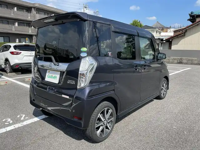 日産 デイズ ルークス HWS X Vセレクション 茨城県 2019(平31)年 4.3万km プレミアムパープルP 純正SＤナビゲーション/・地デジＴＶ/・FM/AMラジオ/・CD/DVD/・Bluetooth/アラウンドビューモニター/アイドリングストップ/インテリジェントエマージェンシーブレーキ/踏み間違い防止アシスト/LDW【車線逸脱警報】/VDC/両側パワースライドドア/LEDヘッドランプ/ハイビームアシスト/オートライト/ドライブレコーダー/ETC/純正１５インチアルミホイール/SRSエアバック【運転席/助手席/サイド】/ABS/インテリジェントキー/プッシュエンジンスタート/保証書/取扱説明書/スペアキー１本