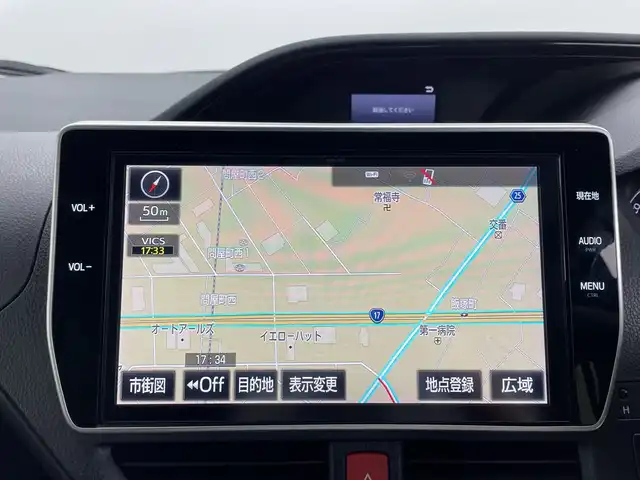 トヨタ エスクァイア ハイブリッド Gi 群馬県 2017(平29)年 8万km スパークリングブラックパールクリスタルシャイン 純正１２．１型後席モニター　純正１０型ナビ　フルセグＴＶ　バックカメラ　両側電動スライドドア　シートヒーター　衝突被害軽減ブレーキ　レーンアシスト　オートハイビーム　ＥＴＣ　ＬＥＤ　スマートキー