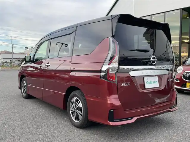 日産 セレナ e－パワー ハイウェイスター V 長崎県 2022(令4)年 4.3万km マルーンレッド 2トーン ワンオーナー/パナソニック10インチナビ/（フルセグ・BD/DVD・SD・BT・HDMI・USB）/カロッツェリアフリップダウンモニター/アラウンドビューモニター/プロパイロット/前席シートヒーター/ステアリングヒーター/エマージェンシーブレーキ/レーンキープアシスト/ブラインドスポットモニター/デジタルインナーミラー/クリアランスソナー/ドライブレコーダー前後/GPSレーダー/ステアリングスイッチ/両側パワースライドドア/スペアキー/ETC