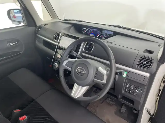 ダイハツ タント カスタム RS SAⅡ 滋賀県 2016(平28)年 9万km パールホワイトⅢ 純正７インチナビ/（Bluetooth/CD/DVD/フルセグTV)/両側パワースライドドア/レーンキープアシスト/ＬＥＤヘッドライト/プッシュスタート/スマートキー/リアサンシェード/ステアリングスイッチ/衝突被害軽減ブレーキ/ABS