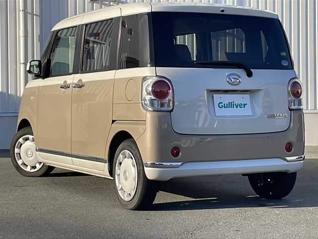 ダイハツ ムーヴ キャンバス X LTD メイクアッフ SA Ⅱ 三重県 2017(平29)年 4.7万km パールホワイトⅢ/ナチュラルベージュマイカメタリック 2トーン 純正ナビ　/両側パワースライドドア　/バックカメラ　/衝突軽減システム　/オートライト　/アイドリングストップ　/コーナーセンサー　/ステアリングスイッチ　/ＥＴＣ　/電動格納ミラー　/スペアキー　/純正フロアマット