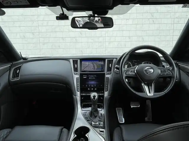 日産 スカイライン 400R 宮崎県 2020(令2)年 9.6万km ブリリアントホワイトパール 純正ナビ/(AM.FM.Bluetooth.DVD.CD)/フルセグTV/アラウンドビューカメラ/ETC/ドライブレコーダー/パドルシフト/レーダークルーズコントロール/プロパイロット/オートライト/パワーシート/オットマン/シートヒーター/スマートキー/スペアキー