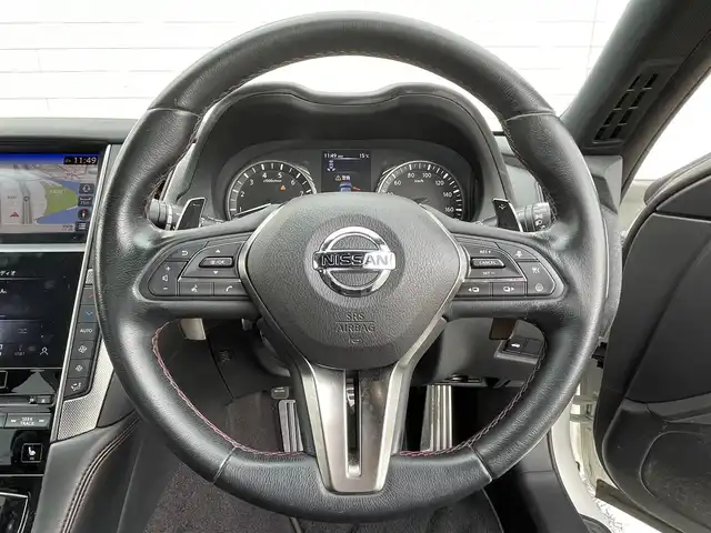 日産 スカイライン 400R 宮崎県 2020(令2)年 9.6万km ブリリアントホワイトパール 純正ナビ/(AM.FM.Bluetooth.DVD.CD)/フルセグTV/アラウンドビューカメラ/ETC/ドライブレコーダー/パドルシフト/レーダークルーズコントロール/プロパイロット/オートライト/パワーシート/オットマン/シートヒーター/スマートキー/スペアキー