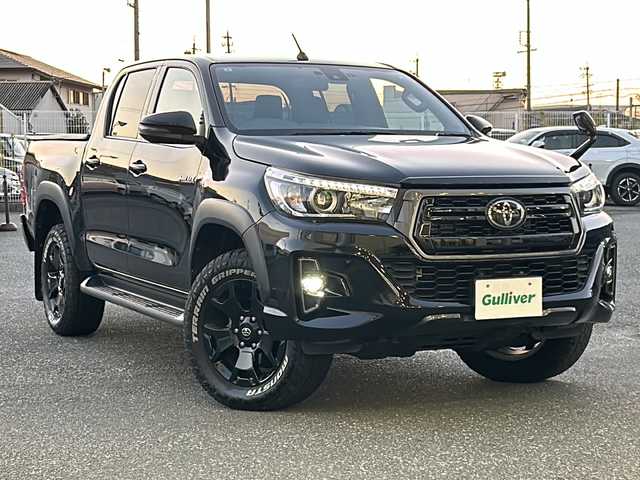 トヨタ ハイラックス Z ブラックラリーエディション 愛知県 2019(平31)年 5.6万km アティチュードブラックマイカ 禁煙車/純正メモリナビ/　　AM/FM/CD/DVD/BT/フルセグＴＶ/純正マッドガード/純正18インチAW/リアバンパープロテクター/荷台キャノピー/バックカメラ/前方ドライブレコーダー/クルーズコントロール/レーンキープアシスト/プリクラッシュセーフティ/ダウンヒルアシストコントロール/横滑り防止装置/盗難防止装置/LEDヘッドライト/フォグランプ/オートライト/ETC/Wエアバッグ/保証書/取説/スペアキー